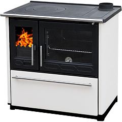 Плита PLAMEN 850 GLAS бел./ труба справа