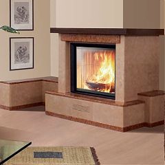 Облицовка DIAMANTE CRISTAL 90 N PANCA SX + Топка CRISTAL 90 N-09