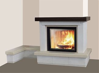 Облицовка GEMMA CRISTAL 90 N PANCA SX + Топка CRISTAL 90 N-09