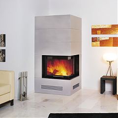 Камин Studio 12/57.2.0 NA полка  satiniert, H 2 см, пр. (550/57H Re) + 550/20/57-66.44 H T1 прав.